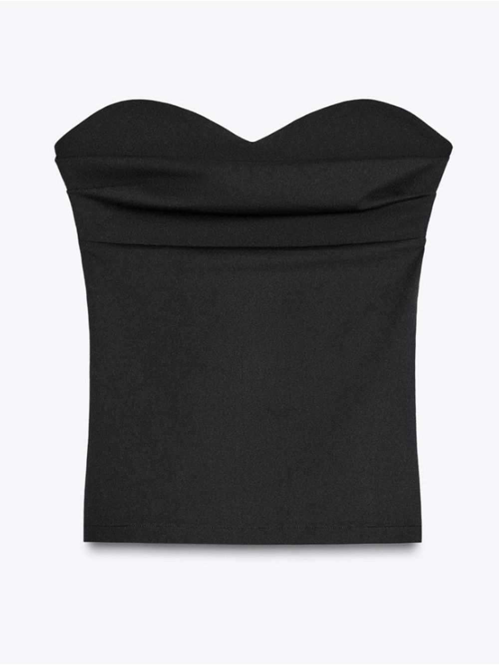 Zara Black TEXTURE BANDEAU TOP
